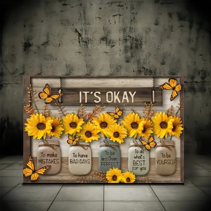 1pc wooden frame can make your own sunflower butterfly canvas decoration wall art bedroom living room home wall decor with frame ready to hang 11.8inx15.7inch