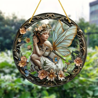 2D Flat Charming Fairy Acrylic Window Decor - Light-Absorbing Art for Home, Bar and Summer Scenes - Perfect Gift for Friends and Family