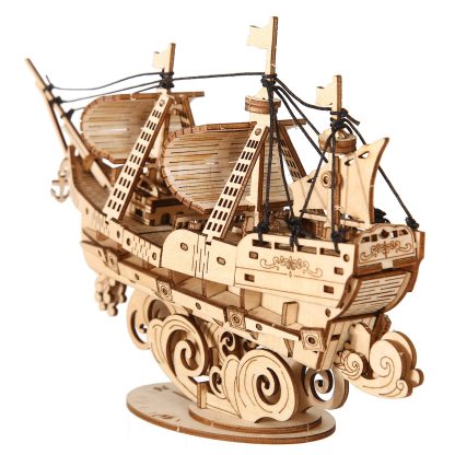 3D Ocean Sailboat Wooden Jigsaw Puzzle, Scale Model, DIY Model Kit, Handicraft Gift, Home Decor, Mechanical Model Kit, Building Toy, Birthday/Christmas Gift - Image 2