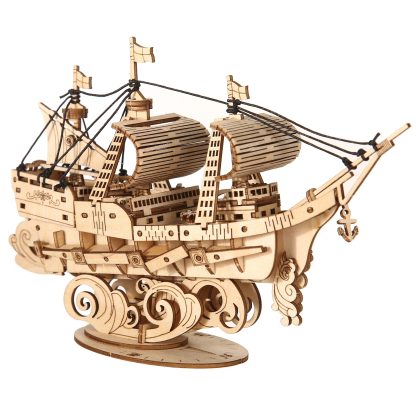 3D Ocean Sailboat Wooden Jigsaw Puzzle, Scale Model, DIY Model Kit, Handicraft Gift, Home Decor, Mechanical Model Kit, Building Toy, Birthday/Christmas Gift