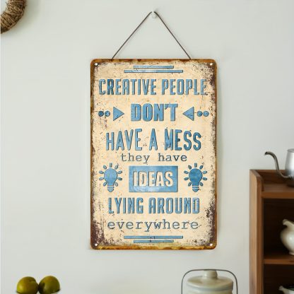 Creative Quote Metal Sign - Yellow Tinplate Metal Painting Art Wall Decor for Office, Home, Farmhouse, Bathroom, Bar, Garden - Vintage Motivational Poster Gift 8"x12" (20cm * 30cm)