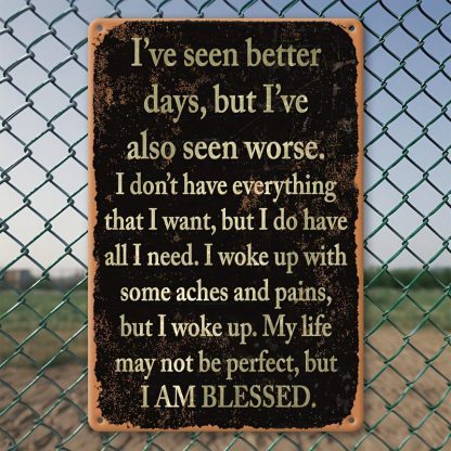 Inspirational Quote Rustproof Metal Plaque, 8x12 Inch - Weatherproof Wall Decor for Home, Porch, Garage, Cafe, Club, Farmhouse